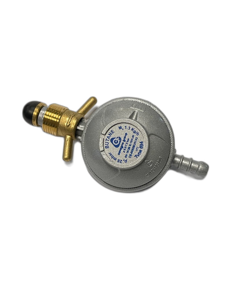 Drukregelaar 28mbar POL met Slangtule 1-370 – 1,3 KG/H Vast Ingesteld