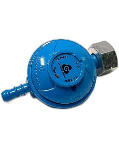 Drukregelaar 30mbar Shell met Slangtule 1-370 – 1,5 KG/H Vast Ingesteld