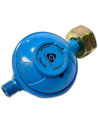 Drukregelaar 30mbar Shell met 1/4"L Schroefdraad 1-370 – 1,5 KG/H Vast Ingesteld
