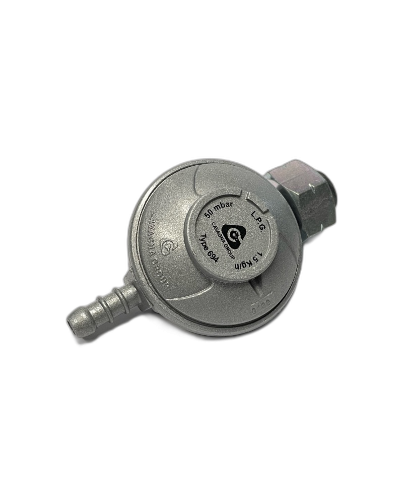 Drukregelaar 50mbar Shell met Slangtule 1-370 – 1,5 KG/H Vast Ingesteld