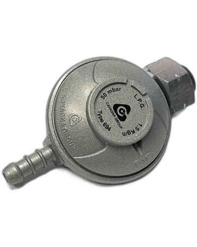 Drukregelaar 50mbar Shell met Slangtule 1-370 – 1,5 KG/H Vast Ingesteld